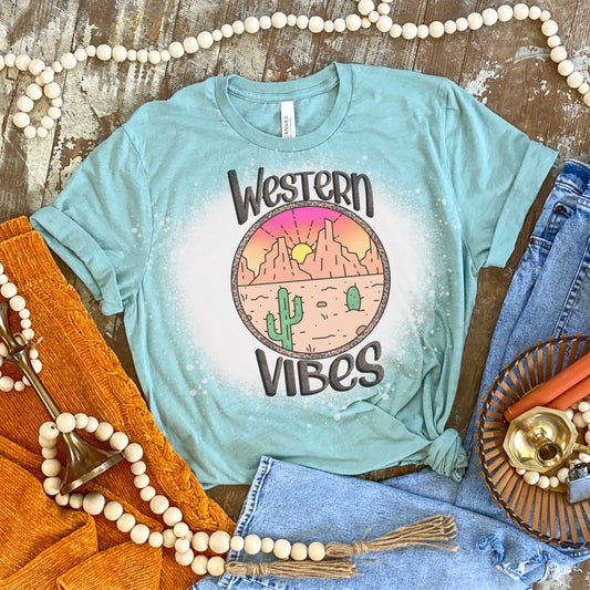 Western Vibes Bleached Shirt