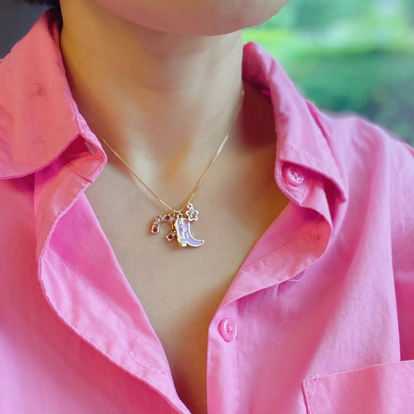 Cow Girl Multi Charm Necklace