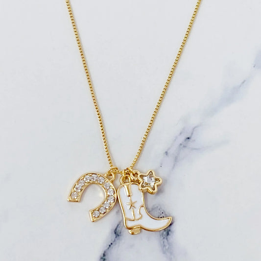 Cow Girl Multi Charm Necklace