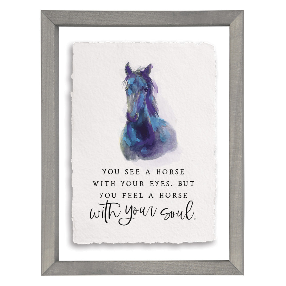See A Horse - Floating Framed Art