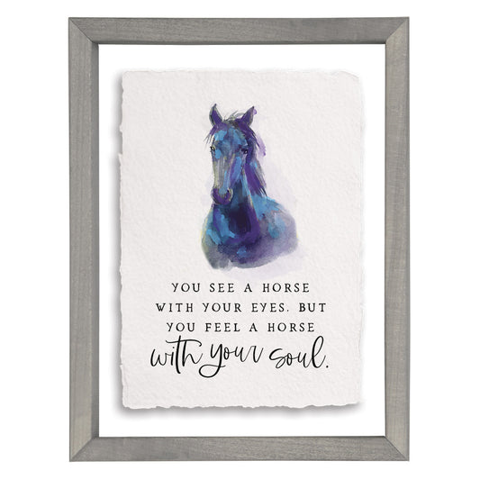 See A Horse - Floating Framed Art